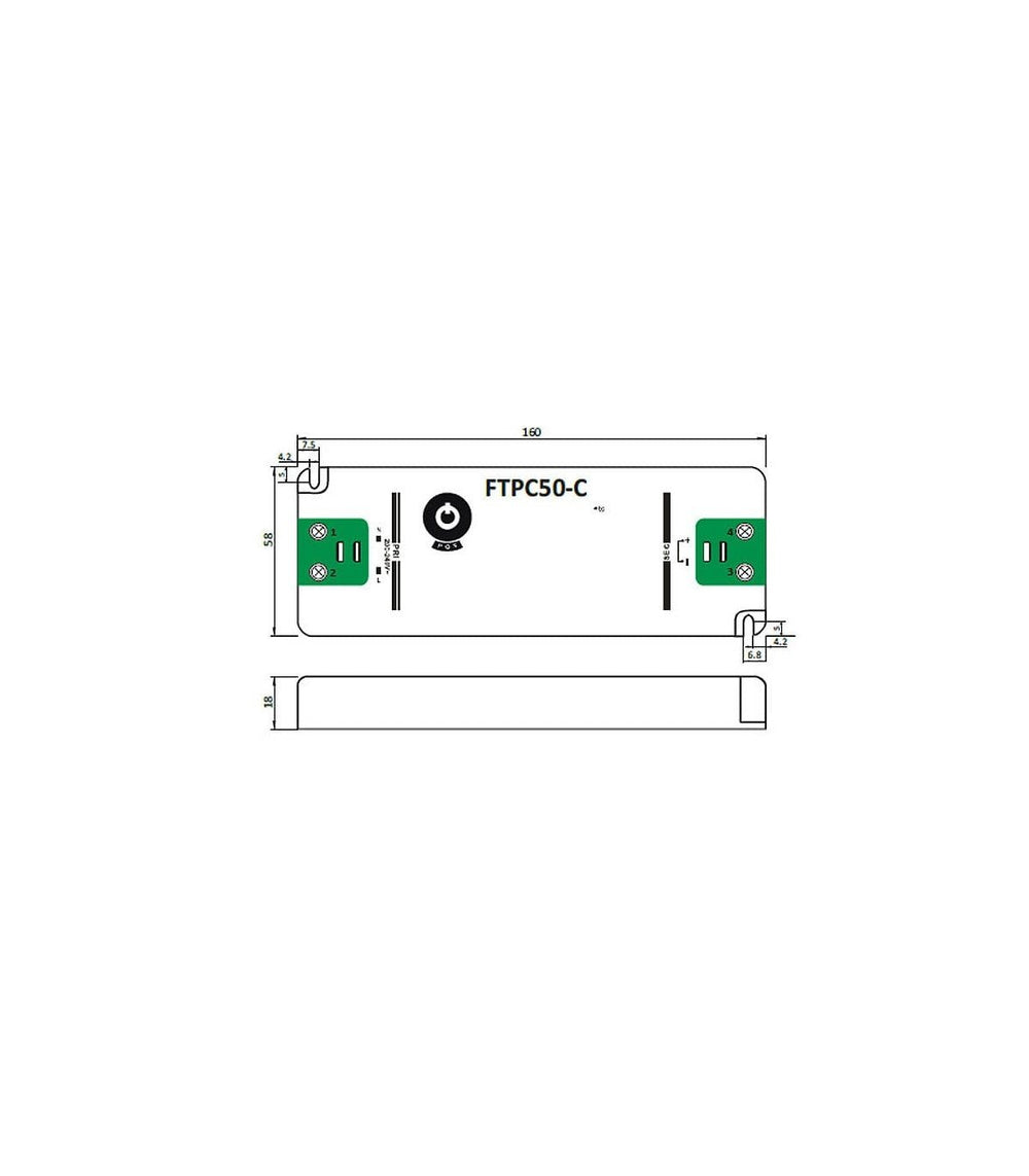 GLP dimbar LED-adapter 24V 50W för LED-belysning