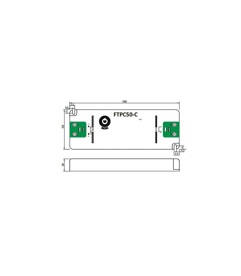 GLP LED-nätadapter 24V 50W 2.08A, dimbar driver för 24V LED-belysning, IP20 CE RoHS