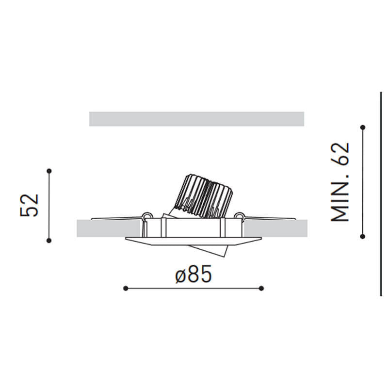 LCB LED infälld spot 10.5W 3000K 220-240V IP20 Philips chip CRI 80 CE RoHS