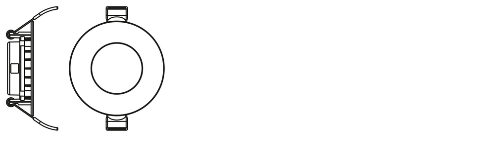 LED Infälld Downlight Slim Vit 4.5W 240 lumen 6500K Dagsljus 110° Utskärning 72mm 85mm