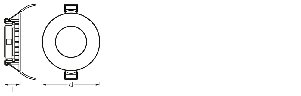 LED Infälld Downlight Slim Vit 4.5W 240 lumen 6500K Dagsljus 110° Utskärning 72mm 85mm