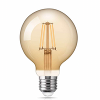 LCB LED Filamentlampa E27 G125 6W ersätter 60W 2200K extra varmvit dimbar XL Glob