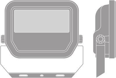 LED strålkastare Aluminium Svart 10.5W 3000K 2400 lumen IP20 IK10 120° strålvinkel hållbar utomhusbelysning