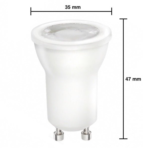LED GU10 - Ø35mm - 2W replaces 20W - 3000K warm white light