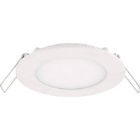 lcb led rund aluminium infälld strålkastare 3w ersätter 25w 3000k varmvit ljus