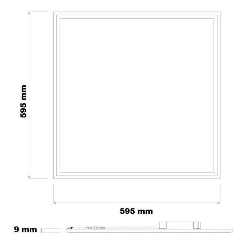 LED-panel 60x60cm pro slim line 36W 4320 lumen 4000K kallvitt UGR22 opal