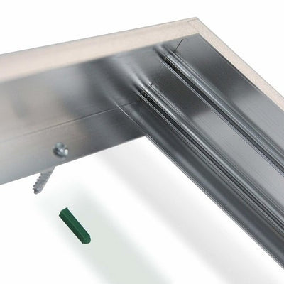 Lcb LED panel 60x30cm silver aluminiumram 5cm höjd