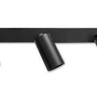Spectrum LED ceiling spotlight Bardo 3x GU10 matte black with E27 fitting