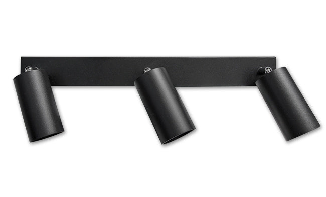Spectrum LED takspot Bardo 3x GU10 Svart IP20 aluminiumhölje 230V inomhusbelysning