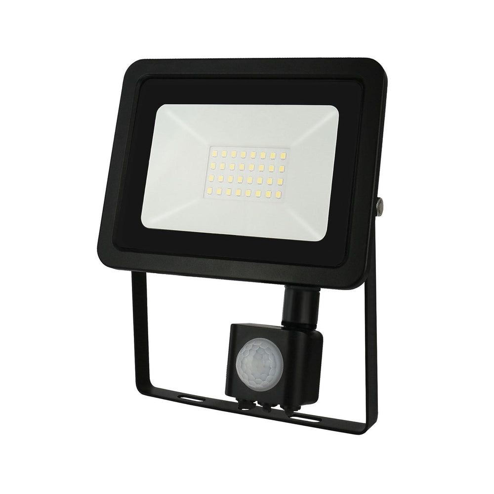 Spectrum LED floodlight with PIR sensor 30W 230V 3000K 2600 lumens IP44 Black outdoor lighting