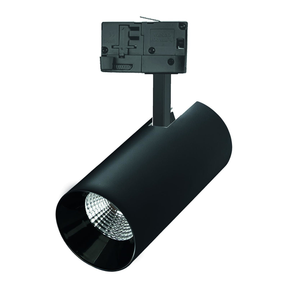 Spectrum LED Skenspot Svart 3-Fas 25W 4000K 2650 lumen 36° Ljuskägla IP20 Aluminiumhus