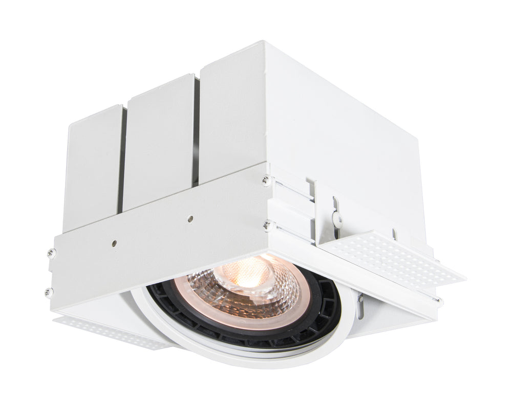 Lucide infällbar spotlight utan ram 1xGU10 LED vit