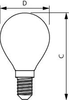 Philips MAS LEDLuster E14 P45 Clear Glass Bulb 5.9W=60W 220-240V 2200K-2700K 806 lumens 90CRI Dimmable