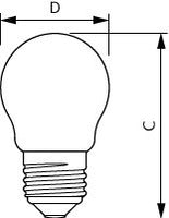 Philips CorePro LEDLuster E27 P45 2.2W 2700K Warm White non-dimmable bulb 250 lumens 15000h