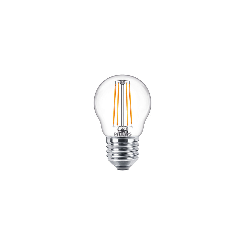 Philips CorePro LED Luster 4.3W E27 2700K Varmvit Klar Lampa 470 lumen Ej dimbar