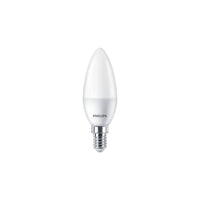 Philips CorePro candle LED 2.8W 25W equivalent E14 2700K B35 frosted warm white 250 lumens non dimmable
