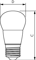 Philips Corepro LED Lustre P45 E27 5W 2700K Warm White 470 lumens non dimmable matte bulb