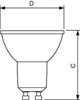 Philips CorePro LEDspot GU10 4W motsvarar 50W 3000K 345 lumen dimbar 36° spridningsvinkel