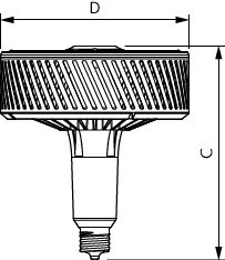 Philips TForce LED HPI UN 140W E40 Kallvit 4000K Highbay Lampa 20000 lumen 120° Strålvinkel CE RoHS