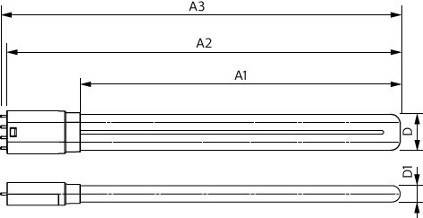 Philips CorePro LED PLL 24W 3000K 3200 lumen 2G11 frostad lysrör, 220-240V, CRI 80, 30000h livslängd