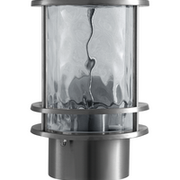 Ledvance ENDURA Classic Post Up E27 utomhus vägglampa, rostfritt stålhölje, klart glasdiffusor, IP44