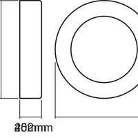 Ledvance ENDURA Style Ring LED vägg- och takarmatur 13.5W 3000K 480 lumen Mörkgrå IP44 IK07