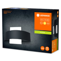 Ledvance ENDURA Style Shield Square LED Vägglampa 11W 3000K Mörkgrå IP44 IK05 Utomhus Ytmontering