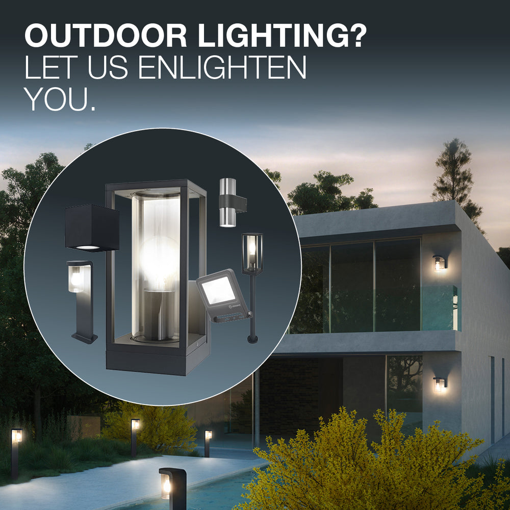 Ledvance ENDURA Style Shield Square LED Vägglampa 11W 3000K Mörkgrå IP44 IK05 Utomhus Ytmontering