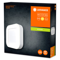 Ledvance ENDURA Style Square LED Vägglampa 13.5W 3000K 220-240V IP44 IK07 Vit Utomhus Ytmontering