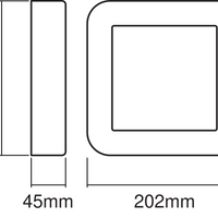 Ledvance ENDURA Style Square LED vägglampa 13.5W 3000K Mörkgrå IP44 IK07 utomhus utanpåliggande