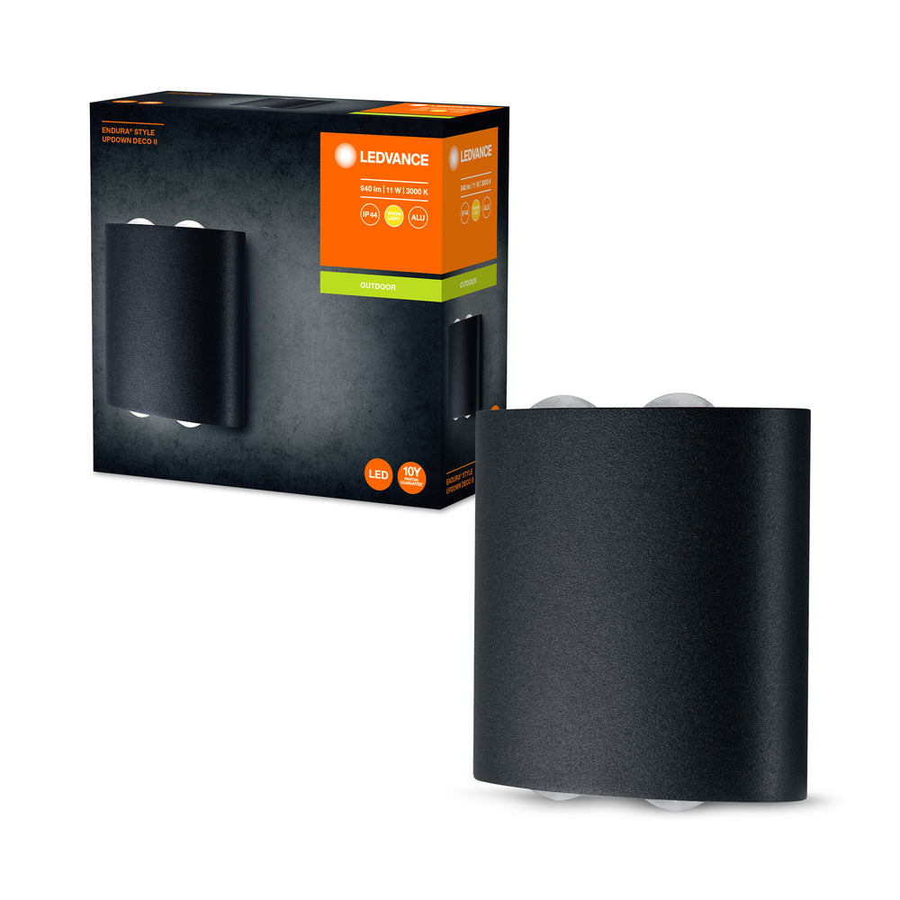 Ledvance ENDURA Style UpDown Deco II LED vägglampa 11W 3000K Mörkgrå IP44 utomhusbelysning