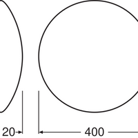 Ledvance LED Bulkhead 24W 1920 lumen 4000K Kallvit Ø400 IP44 Vit hölje
