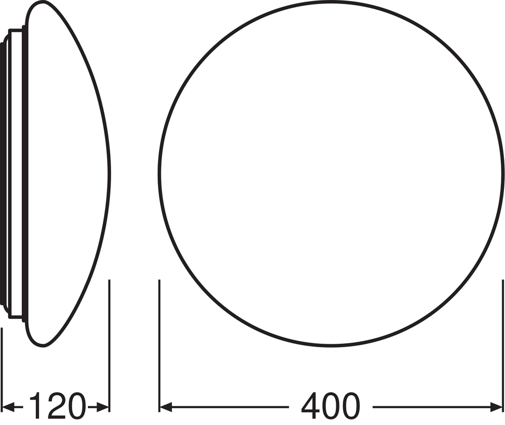 Ledvance LED Bulkhead 24W 1920 lumen 4000K Kallvit Ø400 IP44 Vit hölje