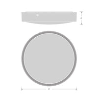 Ledvance LED Bulkhead Rund 300mm 17W IP65 IK10 2270 lumen 3000K 4000K Svart Ytmonterad Utomhusbelysning
