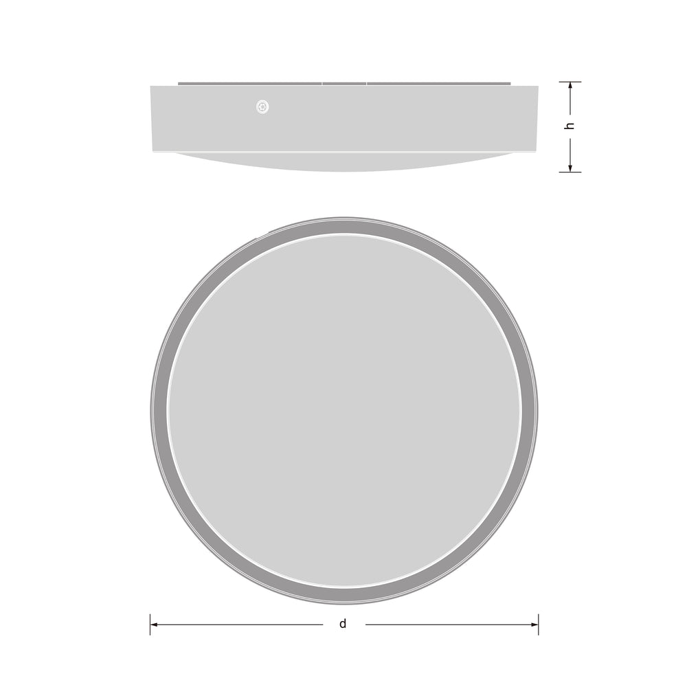 Ledvance LED Bulkhead Rund 300mm 17W IP65 IK10 2270 lumen 3000K 4000K Svart Ytmonterad Utomhusbelysning