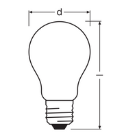 Ledvance LED Classic A Frostad E27 Dimbar Lampa 2.2W 2700K 470 lumen 220-240V Energiklass A