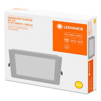 Ledvance LED Downlight Slim Square 12W 3000K Varmvit Infälld Tak IP20 1020 lumen Vit