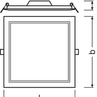 Ledvance LED Infälld Downlight Slim Square 210 18W 6500K 1530 lumen IP20 Vit Inomhus Taklampa