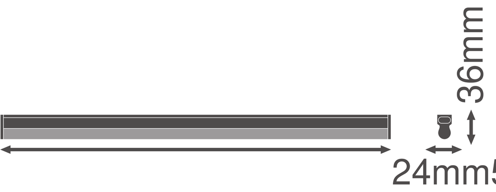 Ledvance LED Linear Compact High Output 600 Surface Light 10W 3000K 1000 lumens White IP20 573mm