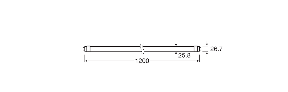Ledvance LED-rör T8 1200mm 20W 4000K 2400 lumen G13 Kallvit IP20 Glas
