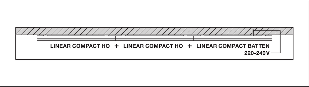 Ledvance LINEAR Compact High Output LED Ytmonterad Lampa 20W 3000K 2000 lumen Vit IP20 1173mm