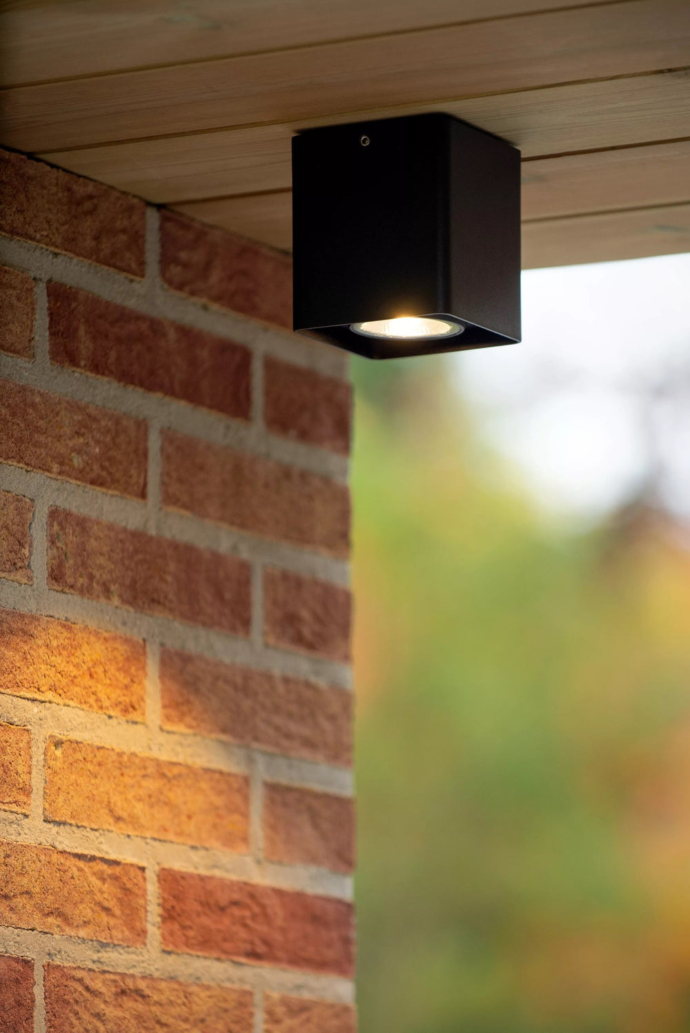 Lucide LEEDS outdoor LED ceiling light 1x9W 2700K IP54 black