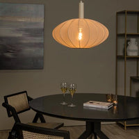 Lucide CORINA LED-pendel Ø50cm, E27, dimbar, 40W, 230V, justerbar höjd, krämfärgad modern design