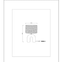 Lucide LED bordslampa Ronda med E27-sockel, rottingskärm, keramisk bas, 28x28x45cm Vit för inomhusbruk