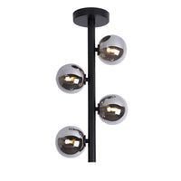Lucide TYCHO LED taklampa 4xG9 socklar 220-240V Ø25cm Sandmässing & Svart Vintage Design