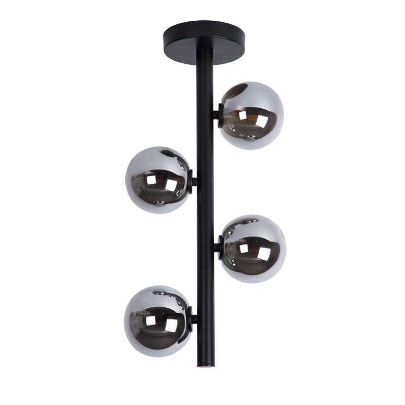 Lucide TYCHO LED taklampa 4xG9 socklar 220-240V Ø25cm Sandmässing & Svart Vintage Design