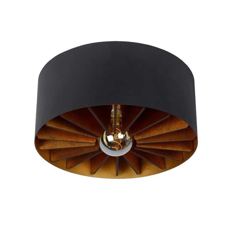 Lucide Zidane taklampa Ø40 cm 1xE27 svart LED ingen dimning
