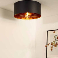 Lucide Zidane taklampa Ø40 cm 1xE27 svart LED ingen dimning