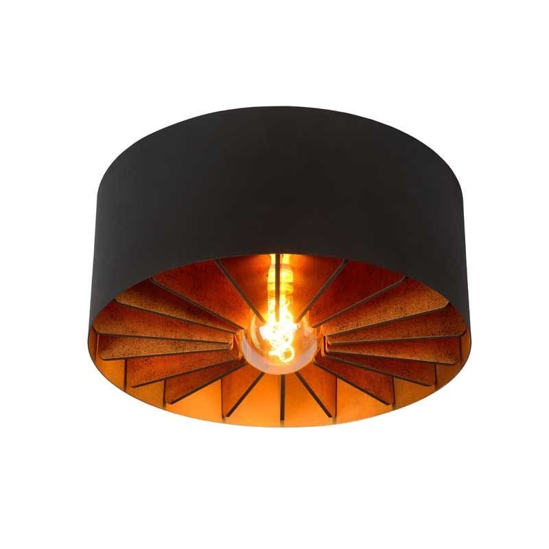 Lucide Zidane taklampa Ø40 cm 1xE27 svart LED ingen dimning