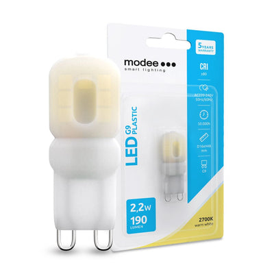 Modee LED lampa G9 2W 170 lumen 3000K varmvit ljus
